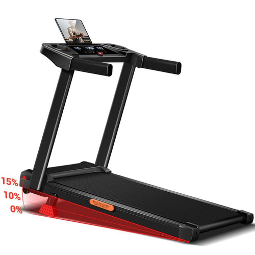 3.0 HP Folding Incline Treadmill with Handrails, LED Display, 300 lb Weight Capacity