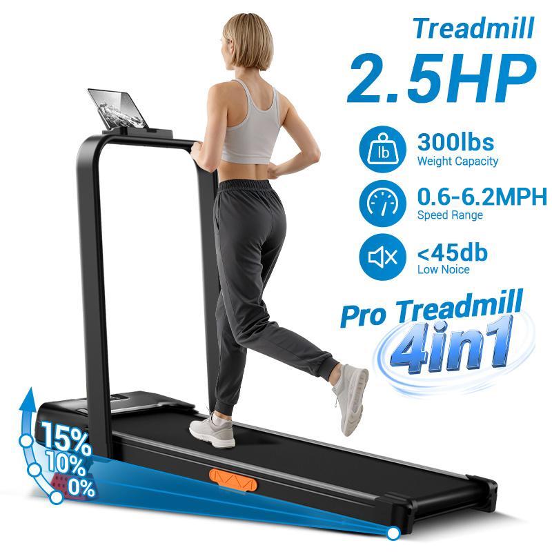 2.5HP Treadmill with 15% Incline, LED Display, and Lightweight Design