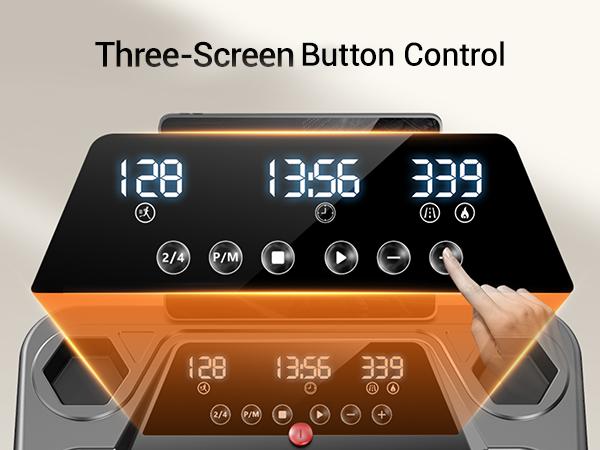 3.0 HP Folding Incline Treadmill with Handrails, LED Display, 300 lb Weight Capacity