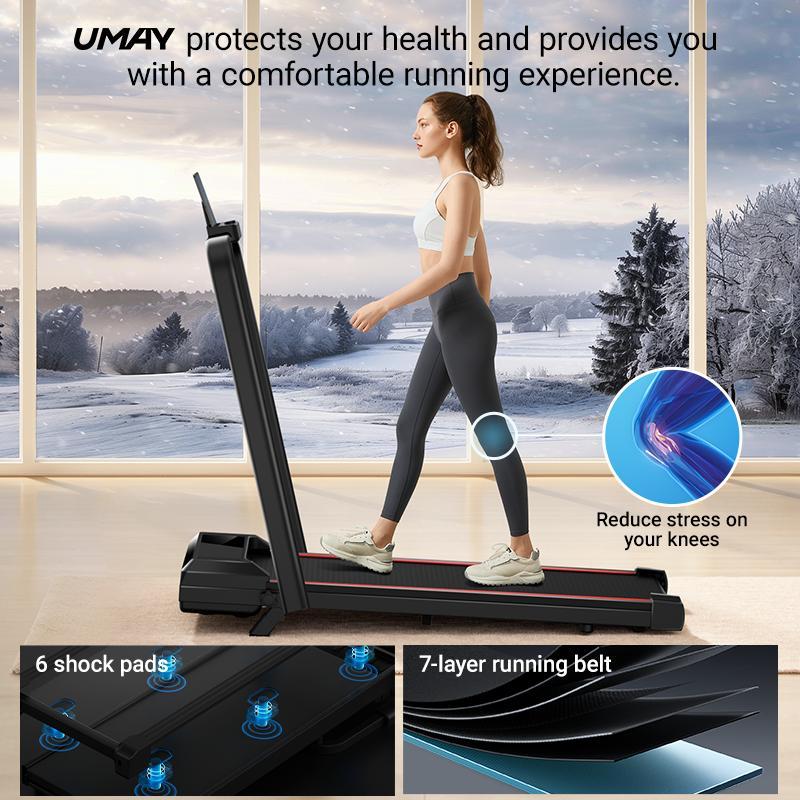 2.5HP Treadmill with 15% Incline, LED Display, and Lightweight Design